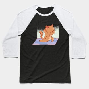cat-animal-doing-yoga Baseball T-Shirt